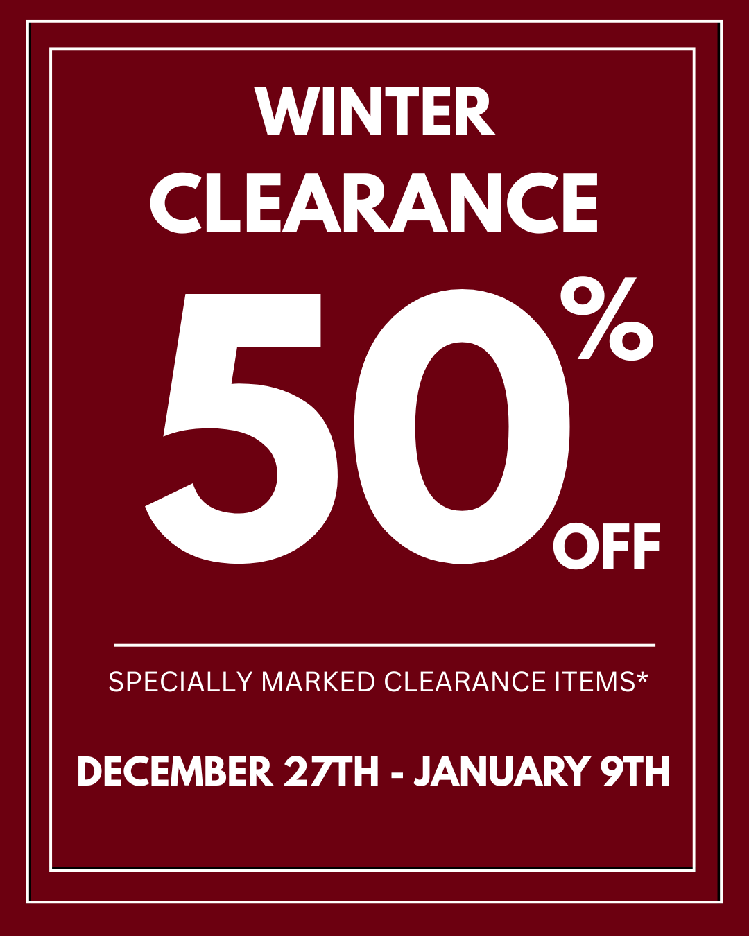 Winter Clearance